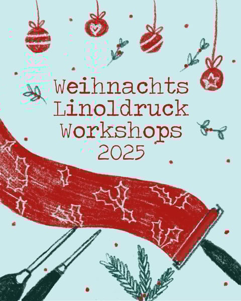 Image of Workshop Weihnachts Geschirrtuch mit Linoldruck