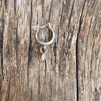 Image 3 of Dangle Moissanite Huggie 2