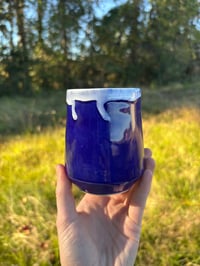 Image 3 of Cobalt blue cutter whiskey cup 