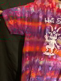 Image 2 of LARGE Hail Satan Tie Dye Shirt 1