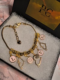 Image 4 of LOVE Charm Bracelet & Anklet (Pink)