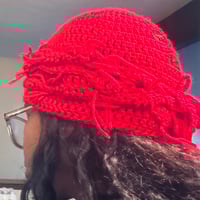 Image 5 of Tie Back Cap w/ Fringe 