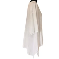 Image 3 of Oh My Gauze White Cotton V Neck Oversize Tunic Top -XXL -Beach Boho