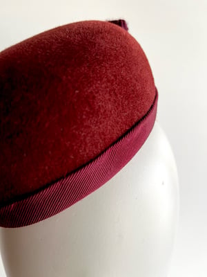 Image of Burgundy felt button