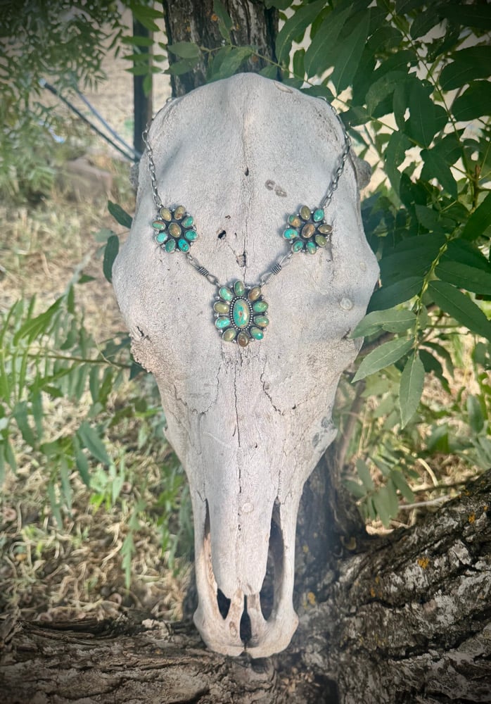 Image of Evans Turquoise Cluster necklace