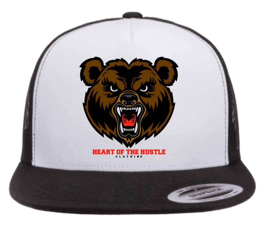 Image of Heart Of The Hustle (Grizzly Bear Hats) Black/White