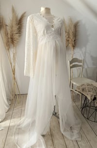 Image 6 of Off white dress for maternity photoshoots | Juliette | size S-M-L