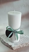 Hourglass Pillar Candle-Modern Home Decor/Unique Sculpture Candle