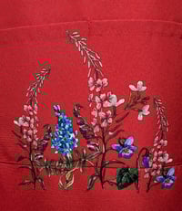 Image 4 of Butterfly and Flowers Apron (red)