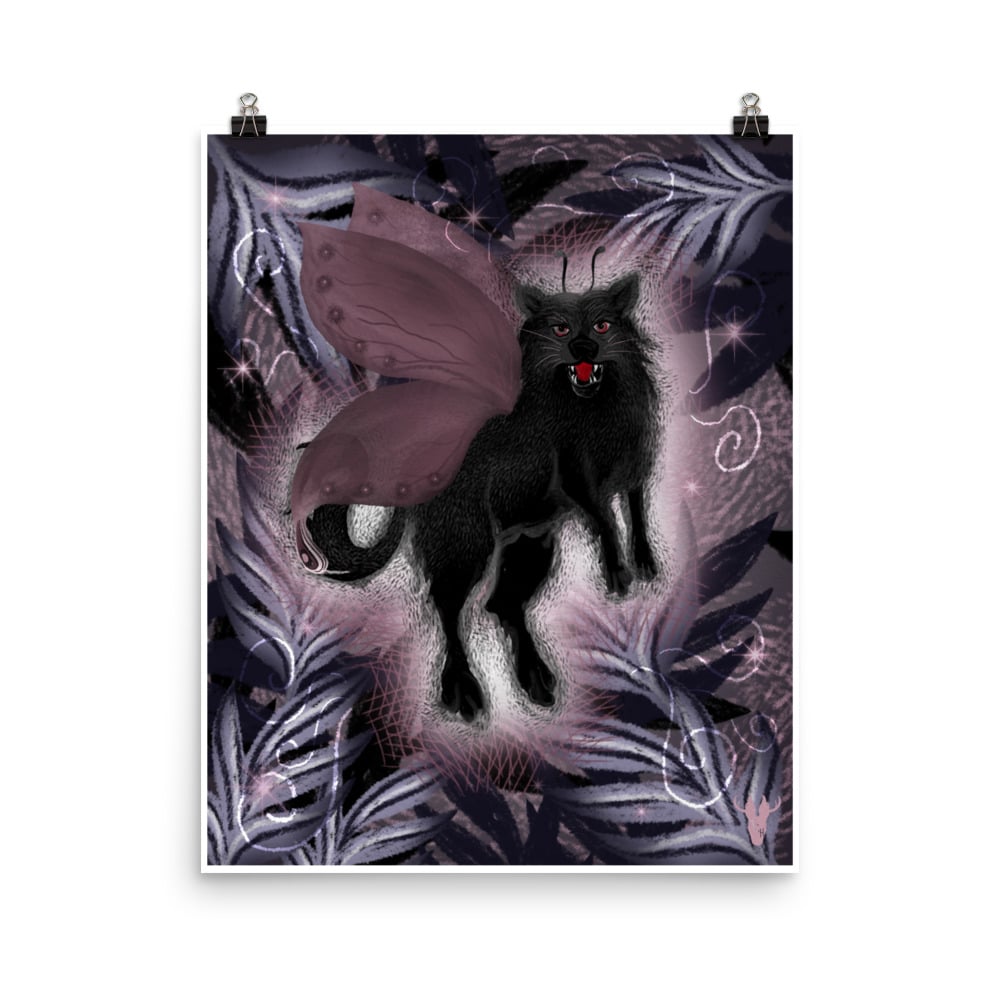 Black Shuck Cryptid Fae Art Poster