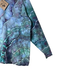 Image 3 of S Unisex Adult Soft Long Sleeve Tee in Mermaid Geode Ice Dye
