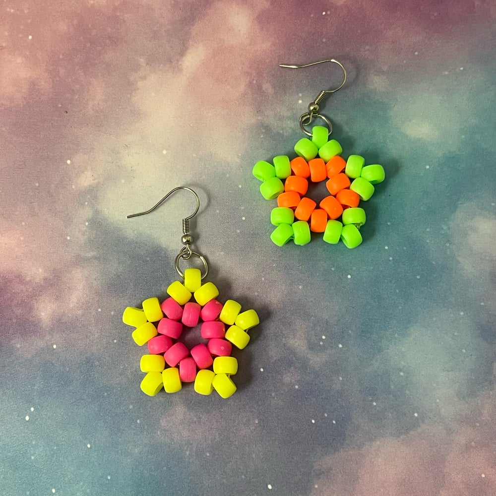 Image of Asymmetrical Kandi Star Earrings