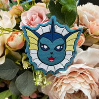 Image 1 of V.2. Vaporeon 100% embroidery patch, 4 inch