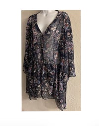 Image 6 of New Sz 18/20 Lane Bryant Sheer Floral Top #801*8
