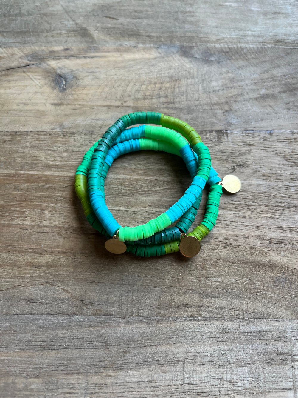 Image of Green Ombré Bracelet Trio