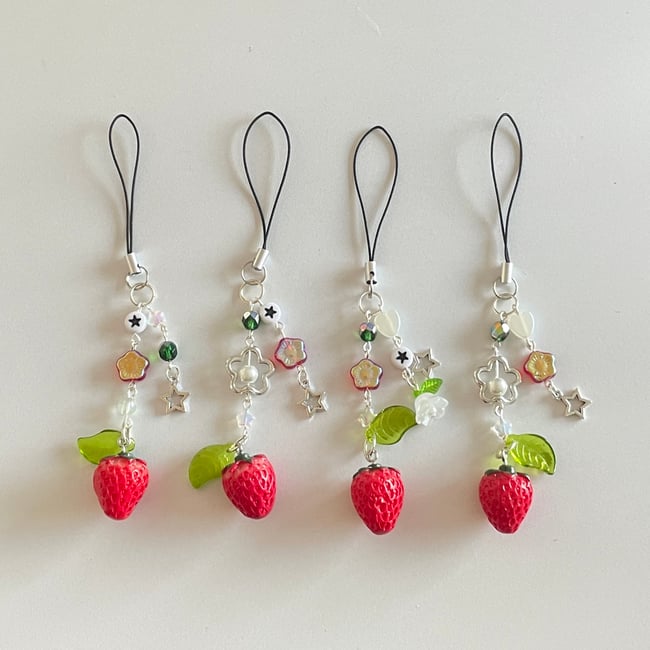 strawberry leaf camellia charms 