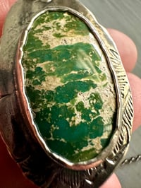 Image 7 of Stone Mountain turquoise necklace with Bukowski quote