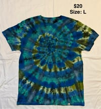 Blue Green Spiral - L