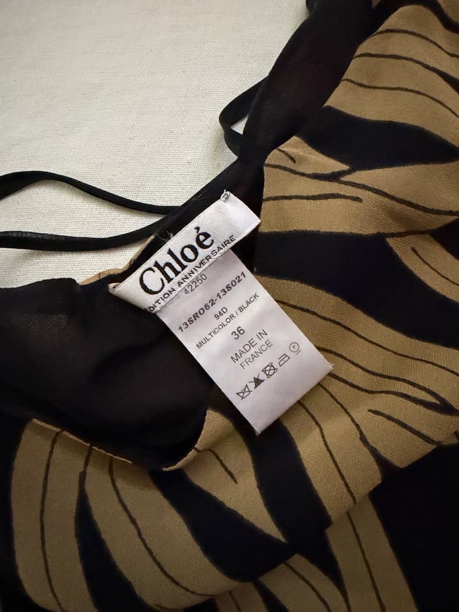 Chloé Lagerfeld silk galaxy dress maxi bohemian gown 