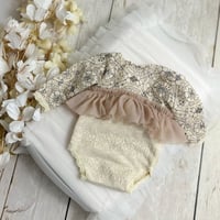 Image 1 of Newborn photography bodysuit - Lara - beige| photo props