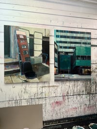 Image 5 of Painting / maleri / "København – Malerdrømme og tankestreger – Stoppestedet" / 80x100 cm