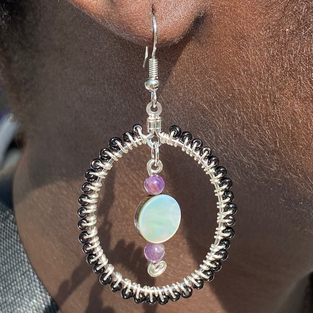 Image of midnight sea earrings