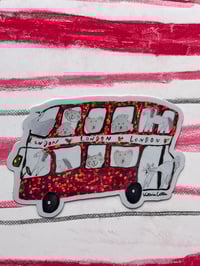 Image 2 of London bus salad days exclusive glitter sticker 🚌 