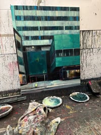 Image 3 of Painting / maleri / "København – Malerdrømme og tankestreger – Stoppestedet" / 80x100 cm