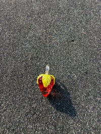 Image 1 of Red Elvis Translucent Strawberry Pendant 