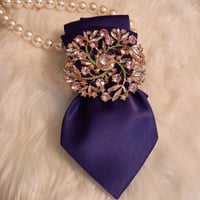 Image 1 of PENELOPE PURPLE &PINK TIE NECKLACE