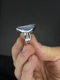 Image 4 of Blurple Boulder Opal Voop Ring | Size 6