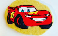Image 5 of CARS themed birthday set of 6 biscuits 