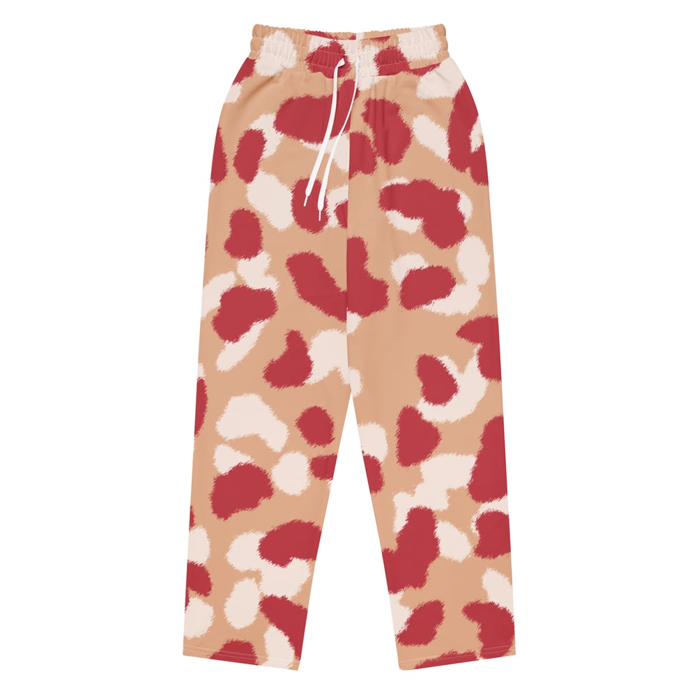 ZEN EXP - Red Tan Leopard Wide-leg joggers