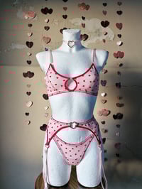 Image 2 of Red Hearts Mesh Bra