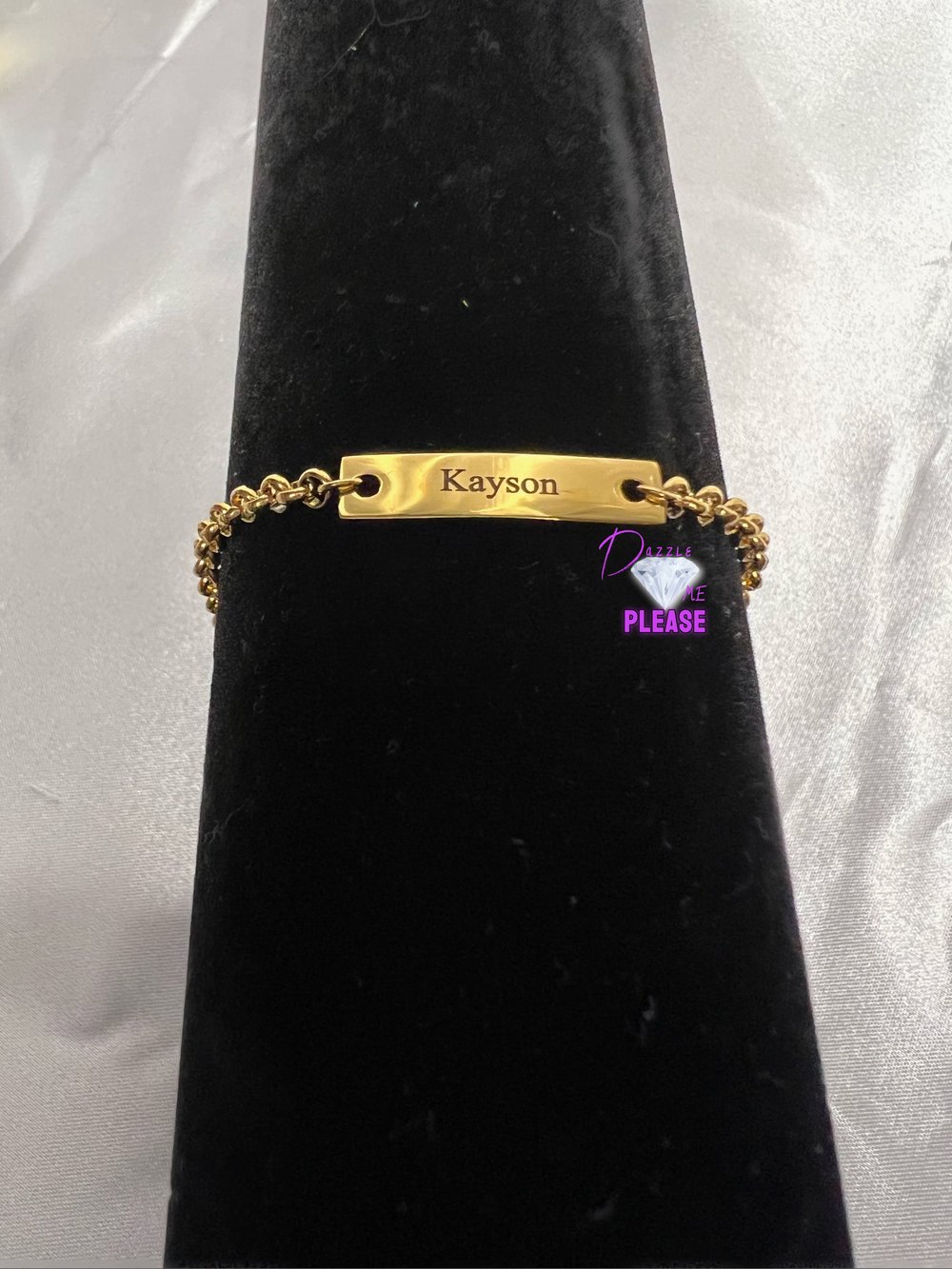 Image of Stainless steel name baby bracelet  