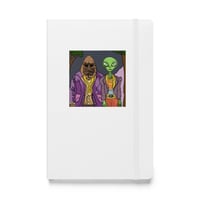 Image 1 of Bigfoot and Alien Chilling Hardcover bound notebook