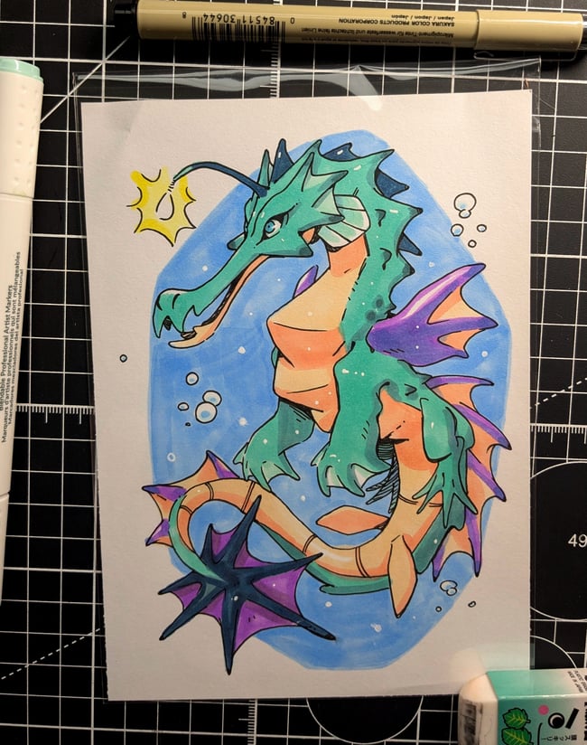 Blue Dragon illustration 