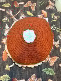 Image 2 of Pumpkin Pie Throw Pillow Crocheted 