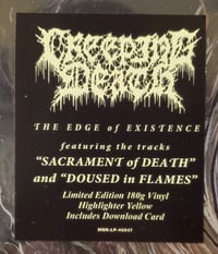 Image 2 of Creeping Death - Edge of Existence LP New Sealed - Highlighter Yellow press