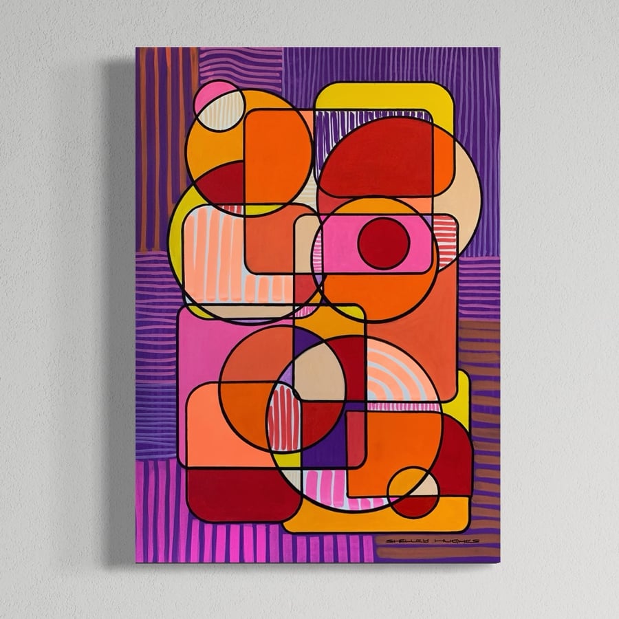 Image of 'Floating Along' Acrylic Painting on Paper