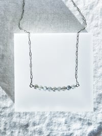 Image 2 of Labradorite Linear Necklace