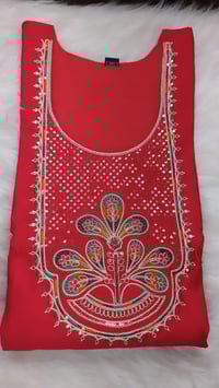 Image 1 of KSV81104-3Pcs Soft Roman Silk Kurtha Set