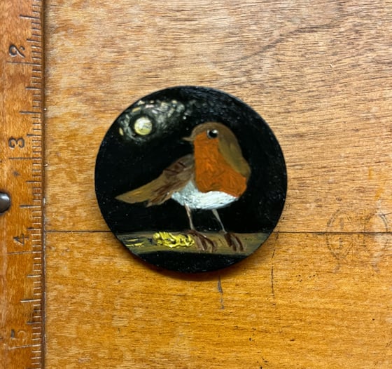 Image of Night robin brooch 