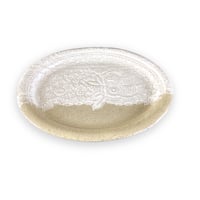 Image 2 of White Large Lace Oval Serving Platter