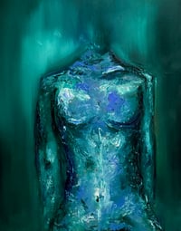 Image 1 of “Phthalo” oil painting on canvas 16 x 20 inches 