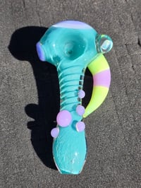 Image 4 of Aqua X Slyme Pipe With Horn And Opal