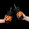 96BB Insulated tumbler with a straw