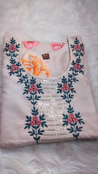 Image 5 of KSV81111-Soft Maslin Flower Print Kurtha Set