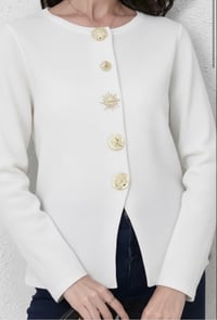 Image 1 of BUTTON DETAIL KNIT CARDIGAN