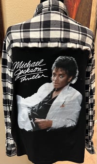 Vintage Black/White Flannel Shirt Michael Jackson